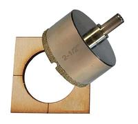 64mm Hole Saw for Tile For Shower Mixer Valve 2 1/2" Hole Saw for Waste Pipe Hole Saw Guide Holds In Place Professional 64mm Diamond Hole Saw for Porcelain Tile Glass Tile Glass and Granite