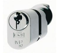 64mm Oval Cylinder & Thumbturn Lock Master Key 10 Pin Satin Chrome Door