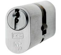 64mm Oval Double Cylinder Lock Keyed Alike 10 Pin Satin Chrome Door Lock