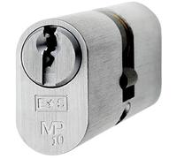 64mm Oval Double Cylinder Lock - Keyed Alike - 10 Pin Satin Chrome Door Lock | Locking Key Barrel - External Door Security - Standard Cylinder - Keyed Alike, Keyed to Differ or Master Key Options