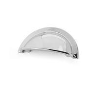 64mm Polished Chrome Handle Cup Cabinet Cupboard Door Drawer Pull Wardrobe Furniture