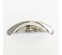 64mm Polished Chrome Shaker Cup Handle for Kitchen Cabinets, Cupboards, Drawers, Furniture & Bedrooms | Fixings Included