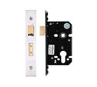 64mm Satin Stainless Steel UK Euro Sashlock | ZUKS64EPSS