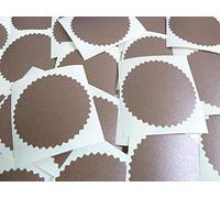 64mm Serrated Edge, Bronze, Certificate Wafer Company Seal Labels, Stickers for Embossing, Awards & Rewards