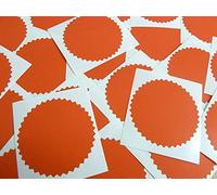 64mm Serrated Edge, Matt Red, Certificate Wafer Company Seal Labels, Stickers for Embossing, Awards & Rewards