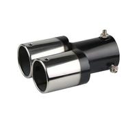 64mm Universal Double Pass Exhaust Pipe Tip Exhaust Silencer Muffler Stainless Steel Trim Modified Exhause Tail Tail Throat Pipe
