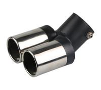 64mm Universal Double Pass Exhaust Pipe Tip Exhaust Silencer Muffler Stainless Steel Trim Modified Exhause Tail Tail Throat Pipe