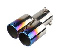 64mm Universal Double Pass Exhaust Pipe Tip Exhaust Silencer Muffler Stainless Steel Trim Modified Exhause Tail Tail Throat Pipe