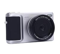 64MP 4K Digital Camera, Autofocus, 16X Zoom, Flip Screen, Catch Vivid Photos with Rich Detail, 2.8 Inch Sunlight Display, AI Stabilization, 1500mAh Battery, Travel (Silver)