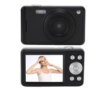 64MP 4K Digital Camera with 16x Digital Zoom, Student Camera, AF Auto Focusing, 2.8 Inch Screen, LED Fill Light for Text, Food, Flowers (Black)
