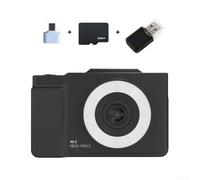 64mp 4k For Ultra Hd Digital Camera Featuring Rotatable Flip Screen Auto Focus And Low Light Performance Compact Vlogging For Camcorder White(Black 32G)