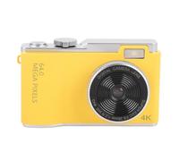 64MP 4K HD Digital Camera, 16X Zoom, IPS Color Screen, Rechargeable CCD Camera with Fill Light, Anti Shake, Microphone, Selfie Mode, Webcam, Ideal Teens and Beginners, (64GB)