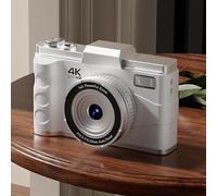 64MP Digital 4K HD Camera,16X Digital Zoom Autofocus Vlogging Camera, With Manual Mode,3.0 Inch LCD Screen USB 2.0 Data Interface (White)