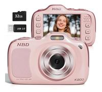 64MP Digital Camera for Photography Autofocus, 4KCompact Travel Camera with 16X Zoom, 120g Ultra-Light, Type-C Charging & 10+ Shooting Modes NBD-K200-PK-2507-US