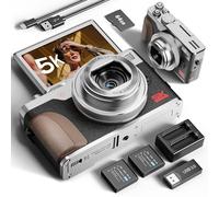 64MP Digital Cameras for Photography 5K - 18X Zoom Autofocus, 3” 180° Flip Screen, 64GB Card & 2 Batteries, Compact Vlogging Camera for Travel YouTube MC-US-K100C-BS-N5-B-2601