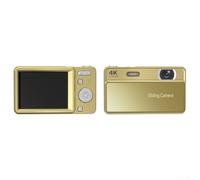 64MP Digital Slider Camera with Builtin Flash, 16X Digital Zoom, Full Manual Controls and 2 8 Inch HD Screen for Student Photography (Gold)
