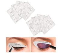 64Pcs Eyeliner Eyeshadow Stencil Stickers,Wing Cat Eyeliner Stencils Tool Template Sticker Cards Smokey Eyes Winged Quick Cat Eyelash Eye Line Stencil Multifunctional Makeup Tool for Beginners