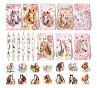 64PCS Horse Set Sticky Notes with Pens Party Bag Fillers DIY Notebook DIY Horse Bag Horse Racing Derby Birthday Baby Shower Bridal Shower Wedding DIY Craft