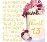 64pcs Letters Cake Topper Numbers 0-9 Cake Topper Gold Mirror Acrylic Alphabetical DIY Birthday Cake Cupcake Decoration for Birthday Baby Shower Party Mariage Graduation Cake Supplies