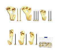 64PCS Picture Hooks, Picture Hanging kit with Nails and Hooks Heavy Duty Pictures Supports Hooks Supports 100 LBS for Plasterboard Wood Dry Walls Hardwall (100 75 50 30 20 10 lbs)