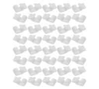 64pcs Plastic Door Buckle Cage Latch Clips White | Securely Joins Panels, Prevents Loosening, Supports Rapid Layout Changes, for Cabinets and Kennels