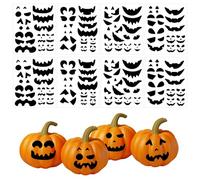 64Pcs Pumpkin Decorating Stickers Halloween Jack-O-Lantern Face Make Your Own Face Stickers Decorating Kit for Craft Party Favors Gifts Kids Toddlers Supplies