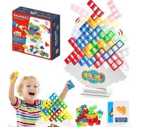 64pcs Tetra Tower Balance Stacking Blocks Game, Board Games For 2 Players Family Games