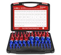 64Pcs Thread Checker, Nut and Bolt Thread Checker, 36 Inch & 28 Metric Box Set Thread Gauge, Thread Checker Standard and Metric Suitable for Size Checker of Bolts or Nuts in Narrow Areas