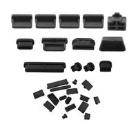64Pcs USB Port Plug Covers Set, Silicone USB Anti Dust Cap Protector Charging Port Cover Kit for Phones Computers Charging Interface Type-C SD HDML mimiHDML RJ45 VGA miniDP SUB Audio