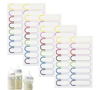 64pcs Waterproof NameLabels Baby Bottle Labels for School Daycare,Safe Self-Adhesive NameLabels Stickers,Waterproof Pantry Labels for Jars Food Containers,Kids Name School,Home,Office Supplies