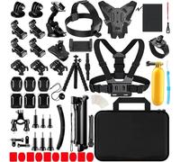64Piece Accessory Set For 13/12/11/10 Camera Includes Head And Chest Mounts Plus Storage Bag For Easy Transport