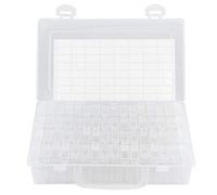 64Slots Diamonds Embroidery Accessories Box, Diamonds Painting Storage Case with 64 Mini Containers, Beads Organizer for DIY Crafts, Includes Stickers for Color Coding, Durable Pla