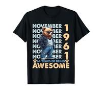 64th Birthday Bear Legends November 1961 64 Years Old Mens T-Shirt