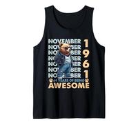 64th Birthday Bear Legends November 1961 64 Years Old Mens Tank Top