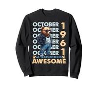 64th Birthday Bear Legends October 1961 64 Years Old Mens Sweatshirt