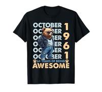 64th Birthday Bear Legends October 1961 64 Years Old Mens T-Shirt