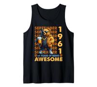 64th Birthday Bear Legends September 1961 64 Years Old Mens Tank Top