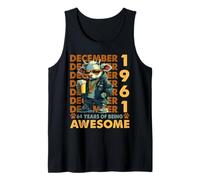 64th Birthday Cow Legends December 1961 64 Years Old Mens Tank Top