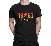 64th Birthday Gift T Shirt Classic Rock 1961 Mens Tee Top Black XXL