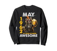 64th Birthday Raccoon Beer May 1962 Vintage 64 Years Old Sweatshirt