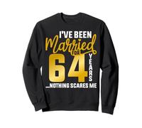 64th wedding anniversary for couple 64 Year Wedding Marriage Sweatshirt