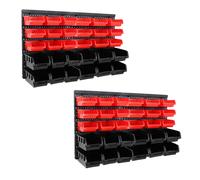 64tlg Set Stack Boxes Wall Shelves Workshop Warehouse Shelf Bearing Screw Box