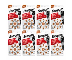 64x Energizer AC312E 312 1.45V Hearing Aid Batteries Fast Ship EU