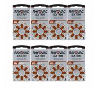 64x Rayovac Extra 312 Batteries PR41 Zinc Air 1.45V Long exp.