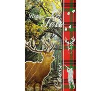 65-1060-1BF Happy Party Greeting Card for Deer Hunter with Envelope Size 12 x 17.5 cm Saint Hubert Patron of Forest Hunters Environmental Protection Dogs Horses