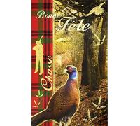 65-1060-2BF Happy Birthday Greeting Card for Hunters Birds Pheasant with Envelope Size 12 x 17.5 cm Saint Hubert Patron of Forest Hunters Environment Protection Dogs Horses