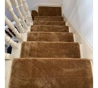 65 * 24 * 3CM Soft Shaggy Carpet Stair Treads Hand Wasfable Mats/Rugs Indoor Safe Soft Stair Carpet for Elders Dogs Self Adhesive Adsorption Increased Grip (Style 7,15PCS)