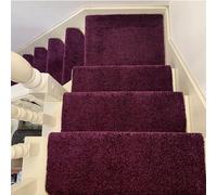 65 * 24 * 3CM Soft Shaggy Carpet Stair Treads Hand Wasfable Mats/Rugs Indoor Safe Soft Stair Carpet for Elders Dogs Self Adhesive Adsorption Increased Grip (Style 5,10PCS)