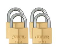ABUS Padlock 65/40 Brass - Set of 4, Keyed Alike, Security Level 5