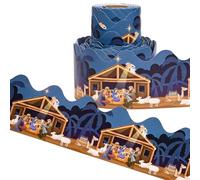65.6Ft Christmas Nativity Bulletin Board Borders Blue Black Holy Night Trim Borders for Xmas Winter Home School Classroom Office Decoration Supplies